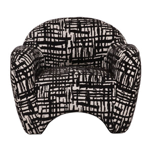   Black & Beige Patterned Accent Chair | Oroa.com