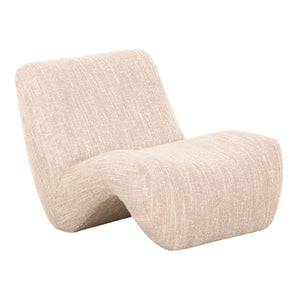   Beige Flowy Armless Accent Chair | Oroa.com