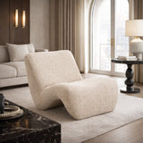 Beige Flowy Armless Accent Chair | OROA Modern Spiro | Oroa.com