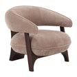 Tan Curved-Back Accent Chair | OROA Modern Kirby | Oroa.com
