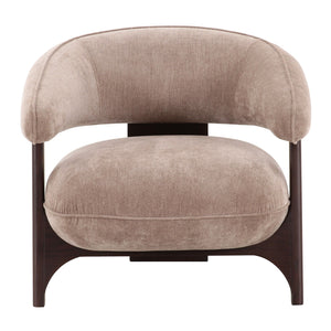   Tan Curved-Back Accent Chair | Oroa.com