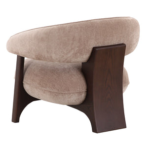   Tan Curved-Back Accent Chair | Oroa.com