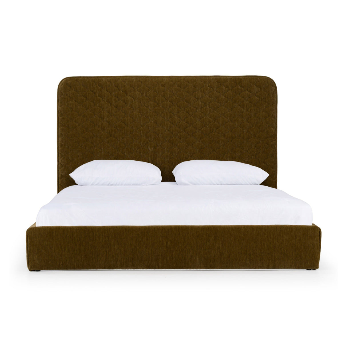 Brown Fabric Modern Eastern King Bed | OROA Modern Trieste
