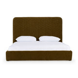 Brown Fabric Modern Eastern King Bed | OROA Modern Trieste