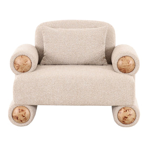   Beige Fabric Modern Accent Chair | Oroa.com