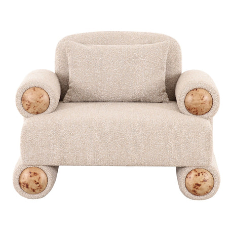 Beige Fabric Modern Accent Chair | OROA Modern Odette | Oroa.com