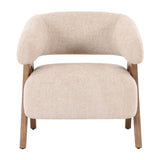 Ash Framed Beige Accent Chair | OROA Modern Brock | Oroa.com