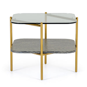   Gold-Framed Glass End Table | Oroa.com