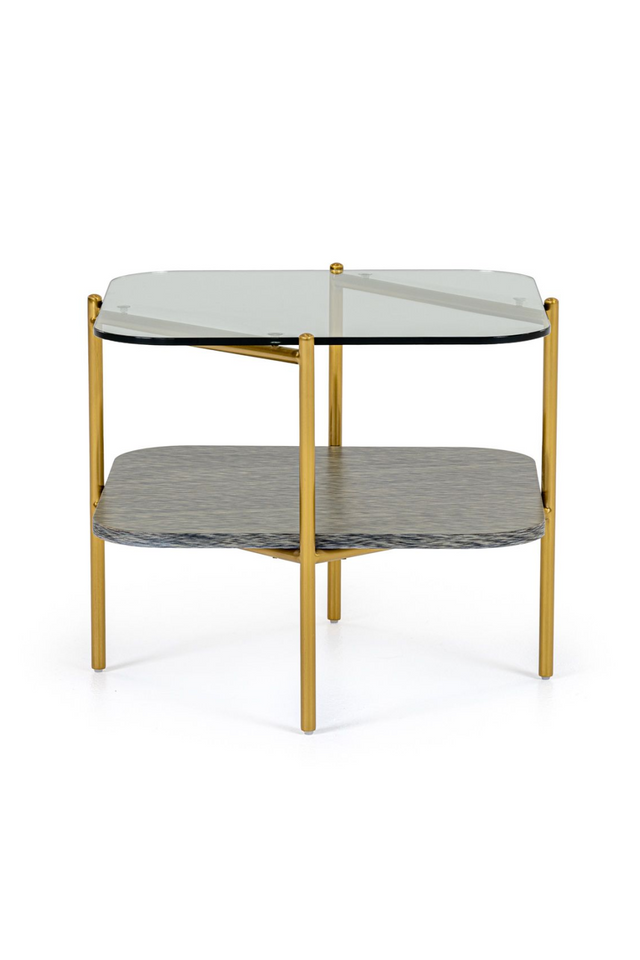 Gold-Framed Glass End Table | OROA Modern Cari | Oroa.com