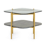 Gold-Framed Glass End Table | OROA Modern Cari