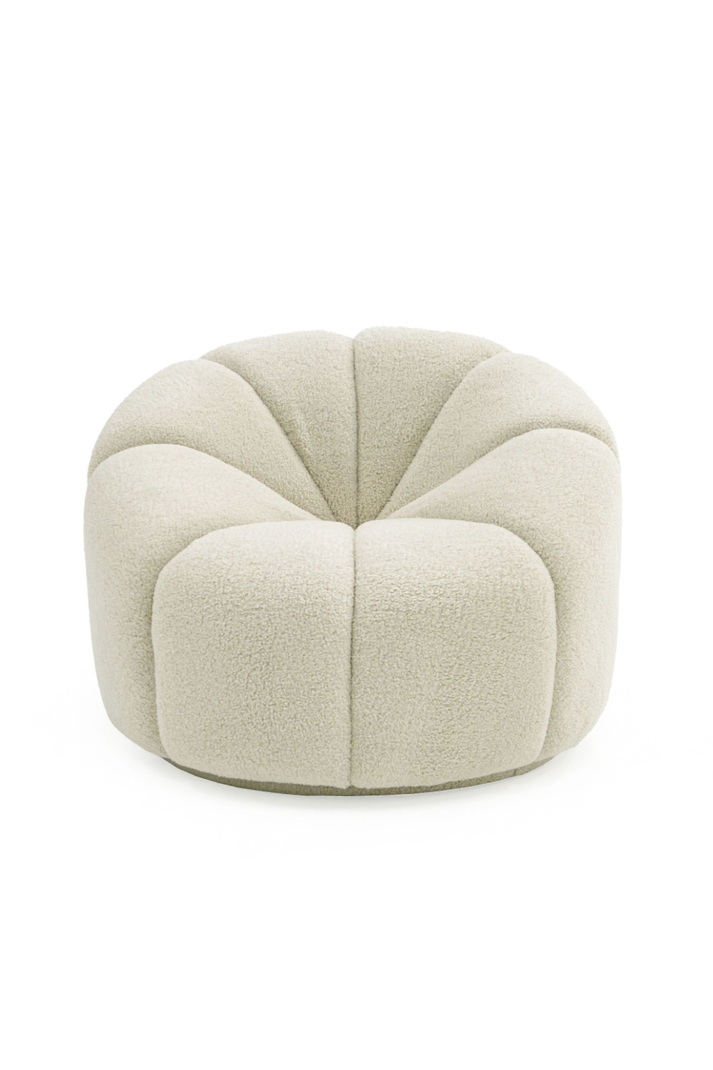 White Sherpa Tufted Swivel Chair | OROA Modern Vera | Oroa.com