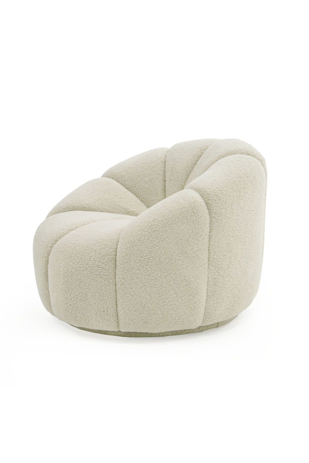 White Sherpa Tufted Swivel Chair | OROA Modern Vera | Oroa.com