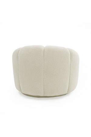 White Sherpa Tufted Swivel Chair | OROA Modern Vera | Oroa.com