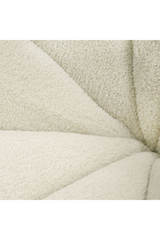White Sherpa Tufted Swivel Chair | OROA Modern Vera | Oroa.com