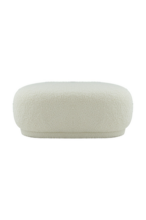 White Sherpa Ottoman | OROA Modern Kael | Oroa.com