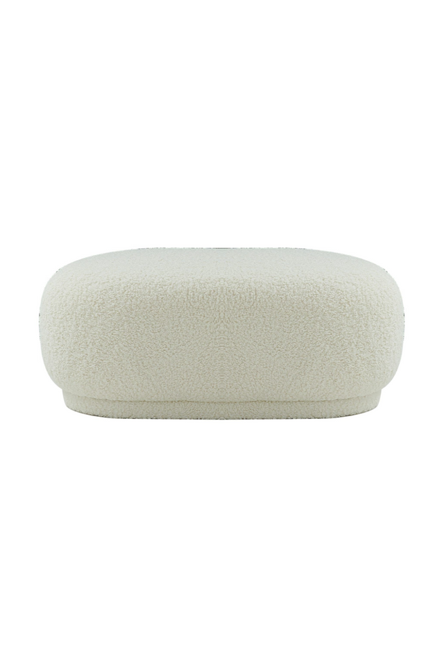 White Sherpa Ottoman | OROA Modern Kael | Oroa.com