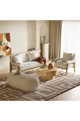 White Sherpa Ottoman | OROA Modern Kael | Oroa.com
