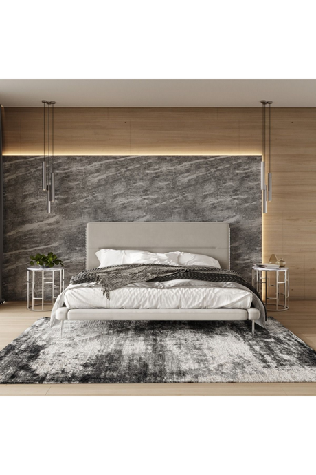 Cream Woven Fabric Bed | OROA Modern Bergeron | Oroa.com