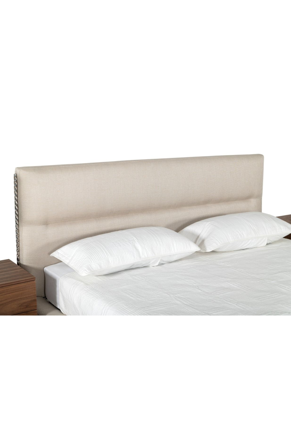 Cream Woven Fabric Bed | OROA Modern Bergeron | Oroa.com