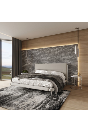 Cream Woven Fabric Bed | OROA Modern Bergeron | Oroa.com