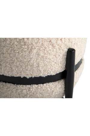 White Sherpa Round Ottoman | OROA Modern Fouston | Oroa.com