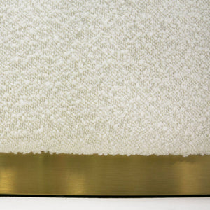   White Curved Sofa with Black Pillows | Oroa.com