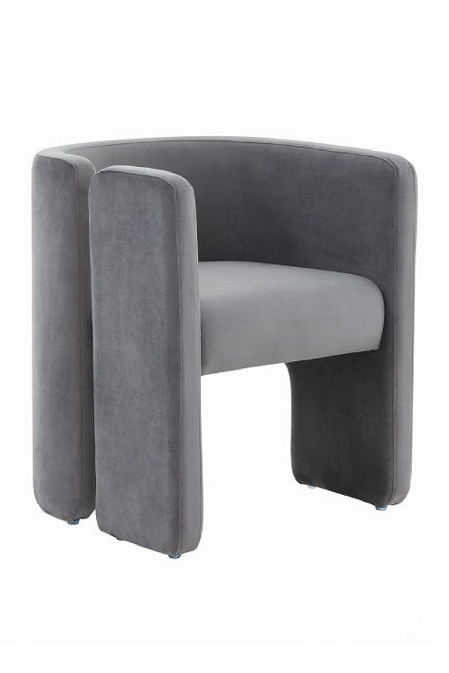 Gray Velvet Accent Chair | OROA Modern Tirta | Oroa.com