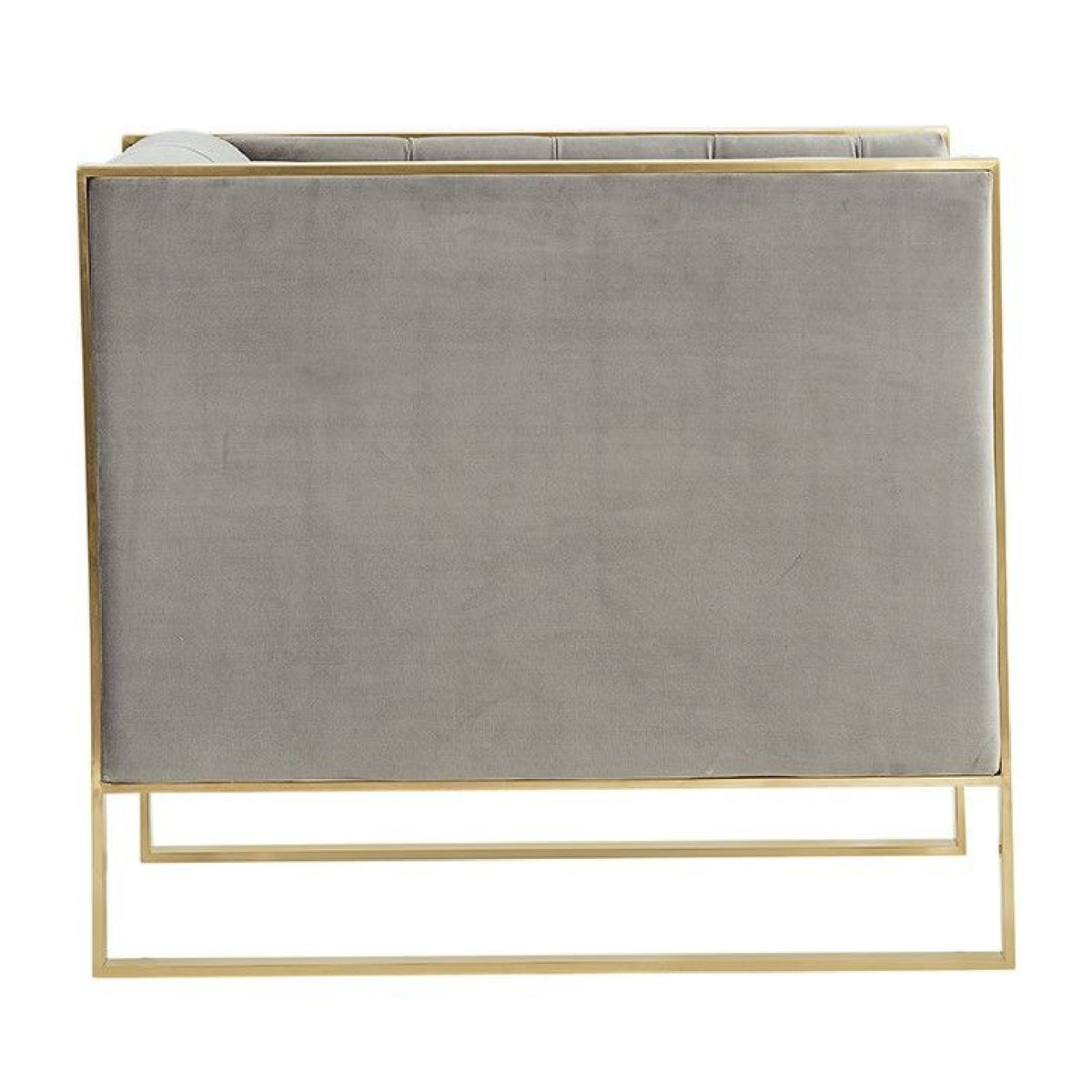 Tufted Gray Velvet Accent Chair | OROA Modern Carlos