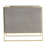 Tufted Gray Velvet Accent Chair | OROA Modern Carlos