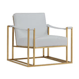 White Vegan Leather Accent Chair | OROA Modern Larson