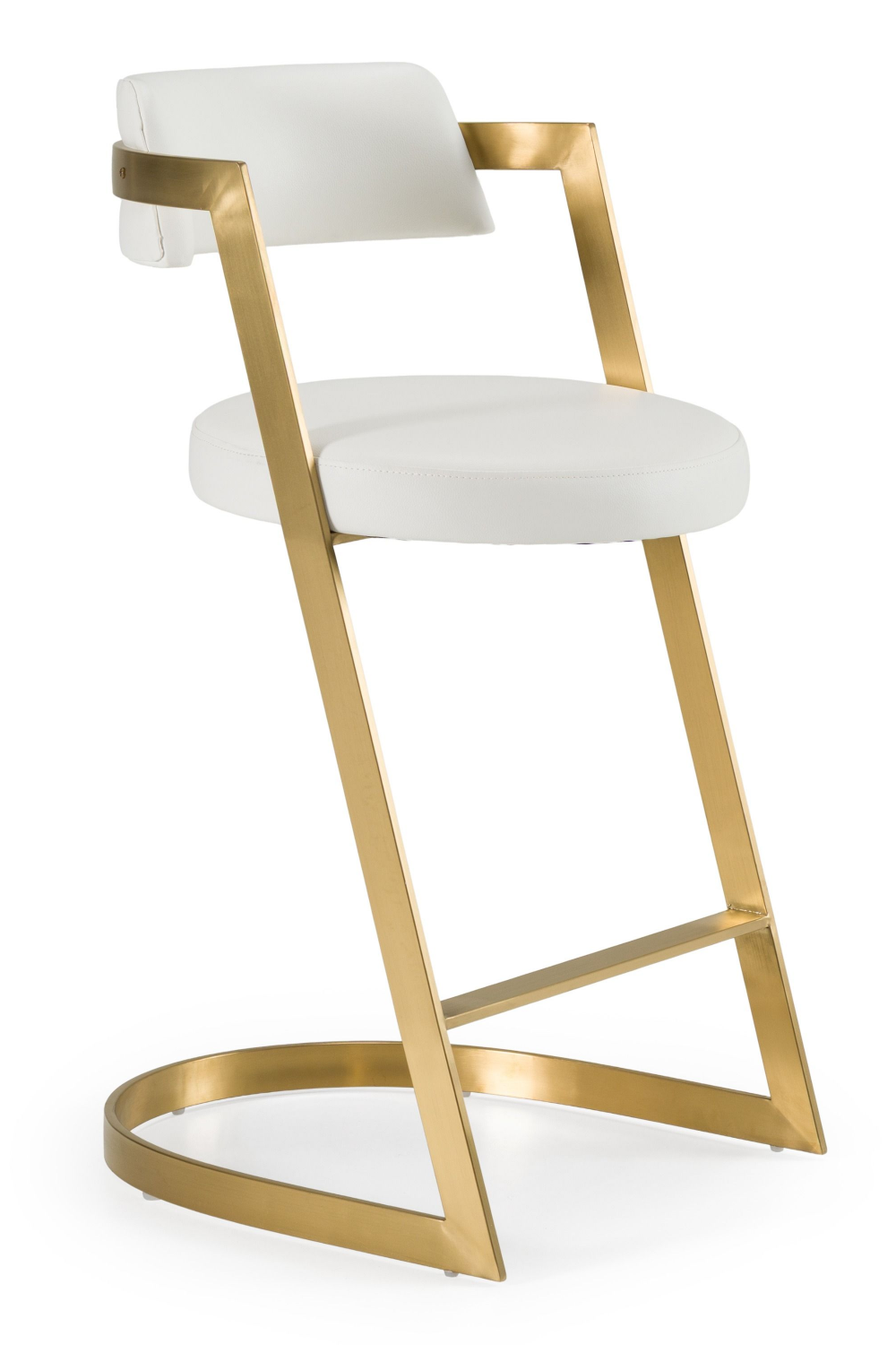 Gold Framed Cantilevered Counter Stool | OROA Modern Shandra | Oroa.com