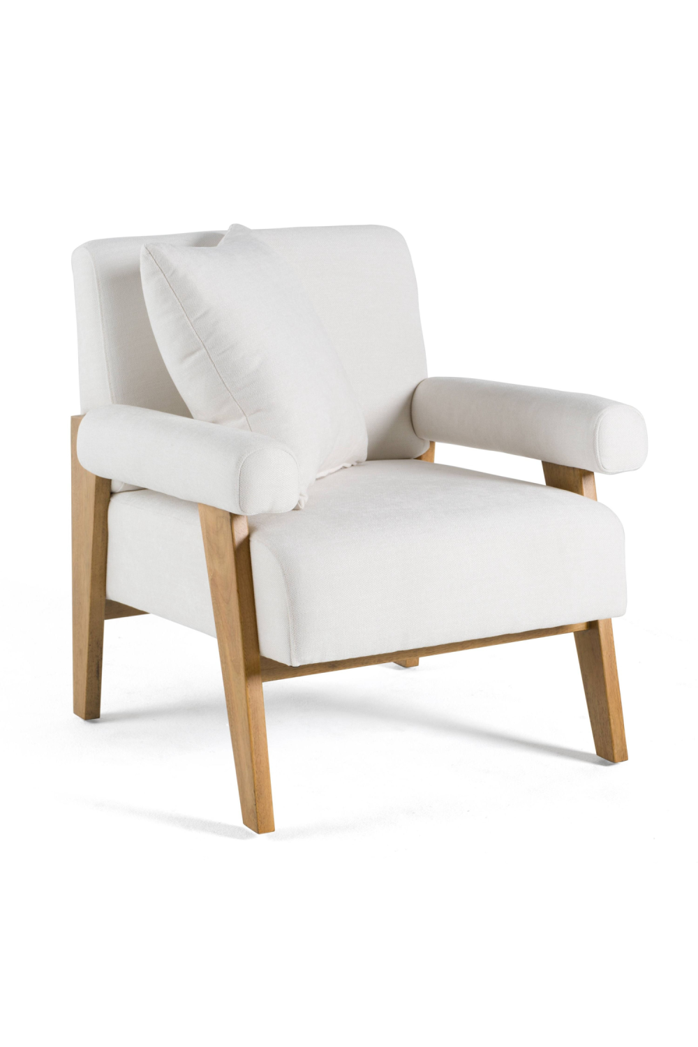 White Fabric Accent Chair | OROA Modern Cynthia | Oroa.com