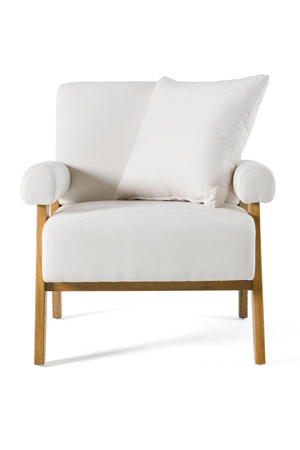 White Fabric Accent Chair | OROA Modern Cynthia | Oroa.com