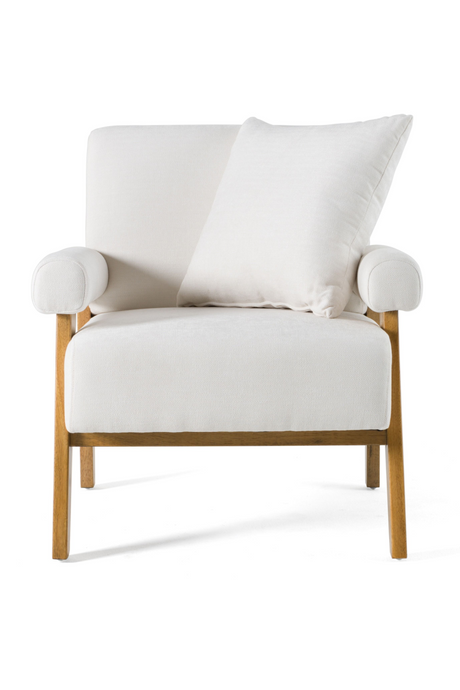 White Fabric Accent Chair | OROA Modern Cynthia | Oroa.com