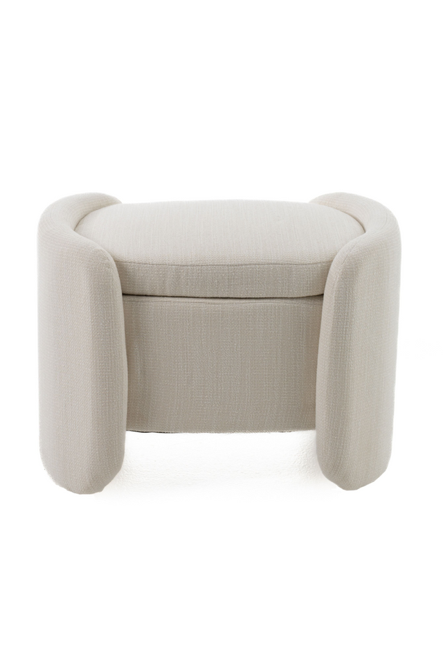 Cream Oval Storage Ottoman | OROA Modern Erin | Oroa.com