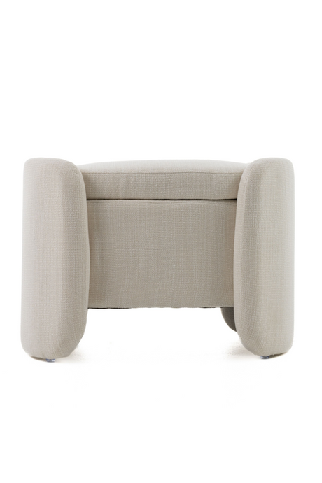 Cream Oval Storage Ottoman | OROA Modern Erin | Oroa.com