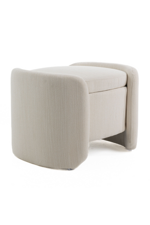 Cream Oval Storage Ottoman | OROA Modern Erin | Oroa.com