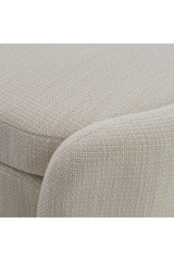 Cream Oval Storage Ottoman | OROA Modern Erin | Oroa.com