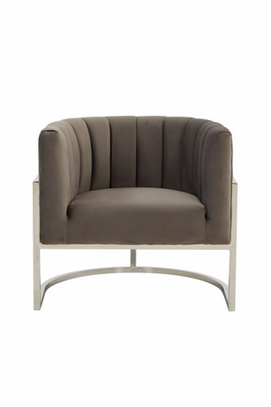 Velvet Channel-Tufted Accent Chair | OROA Modern Landau | Oroa.com