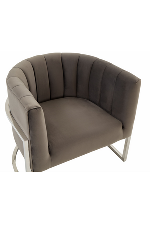 Velvet Channel-Tufted Accent Chair | OROA Modern Landau | Oroa.com
