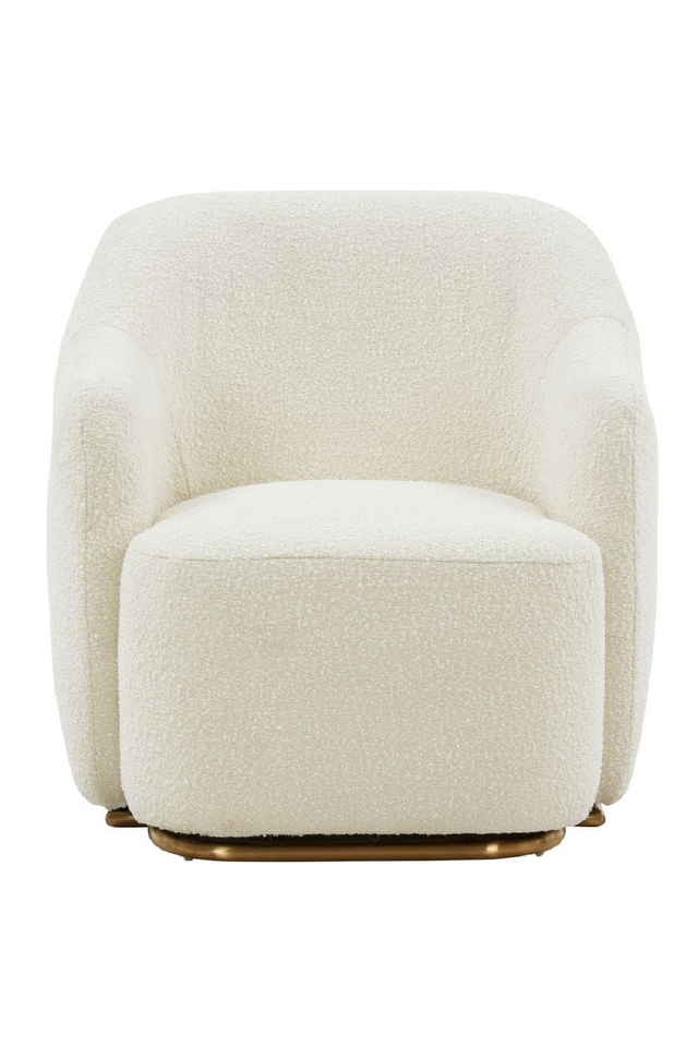 White Sherpa Upholstered Accent Chair | OROA Modern Masha | Oroa.com