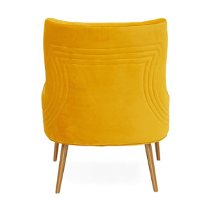 Yellow Velvet Tufted Accent Chair | OROA Modern Everly | Oroa.com