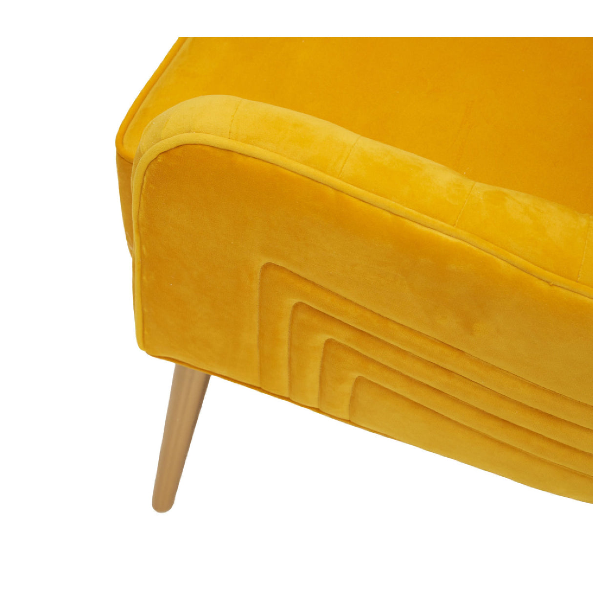 Yellow Velvet Tufted Accent Chair | OROA Modern Everly | Oroa.com