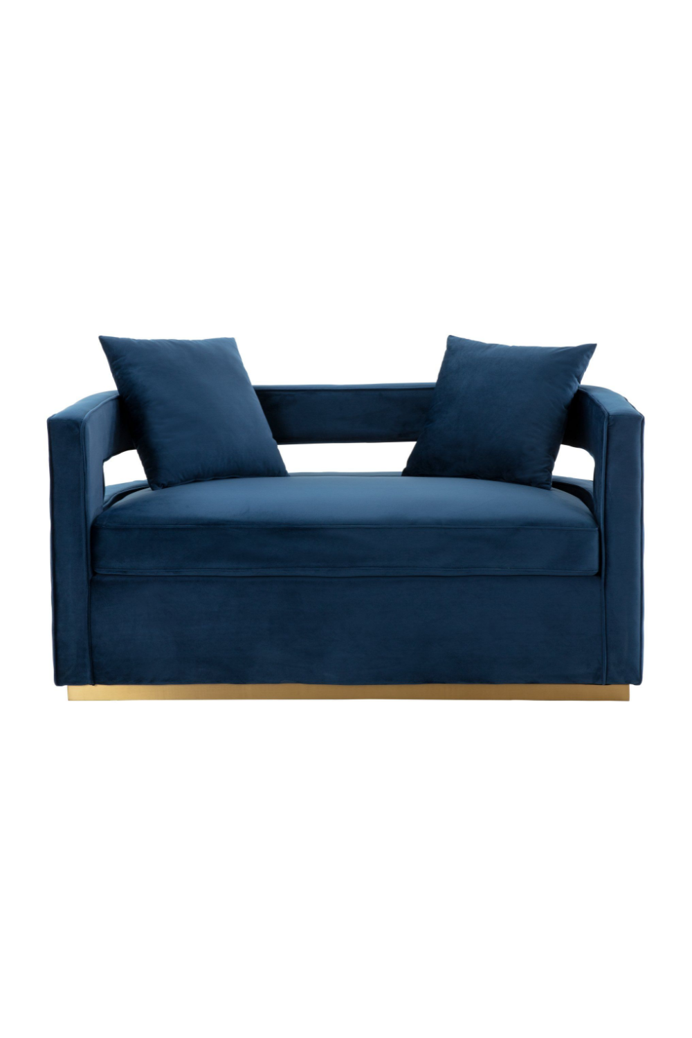 Blue Velvet Loveseat | OROA Modern Wells | Oroa.com