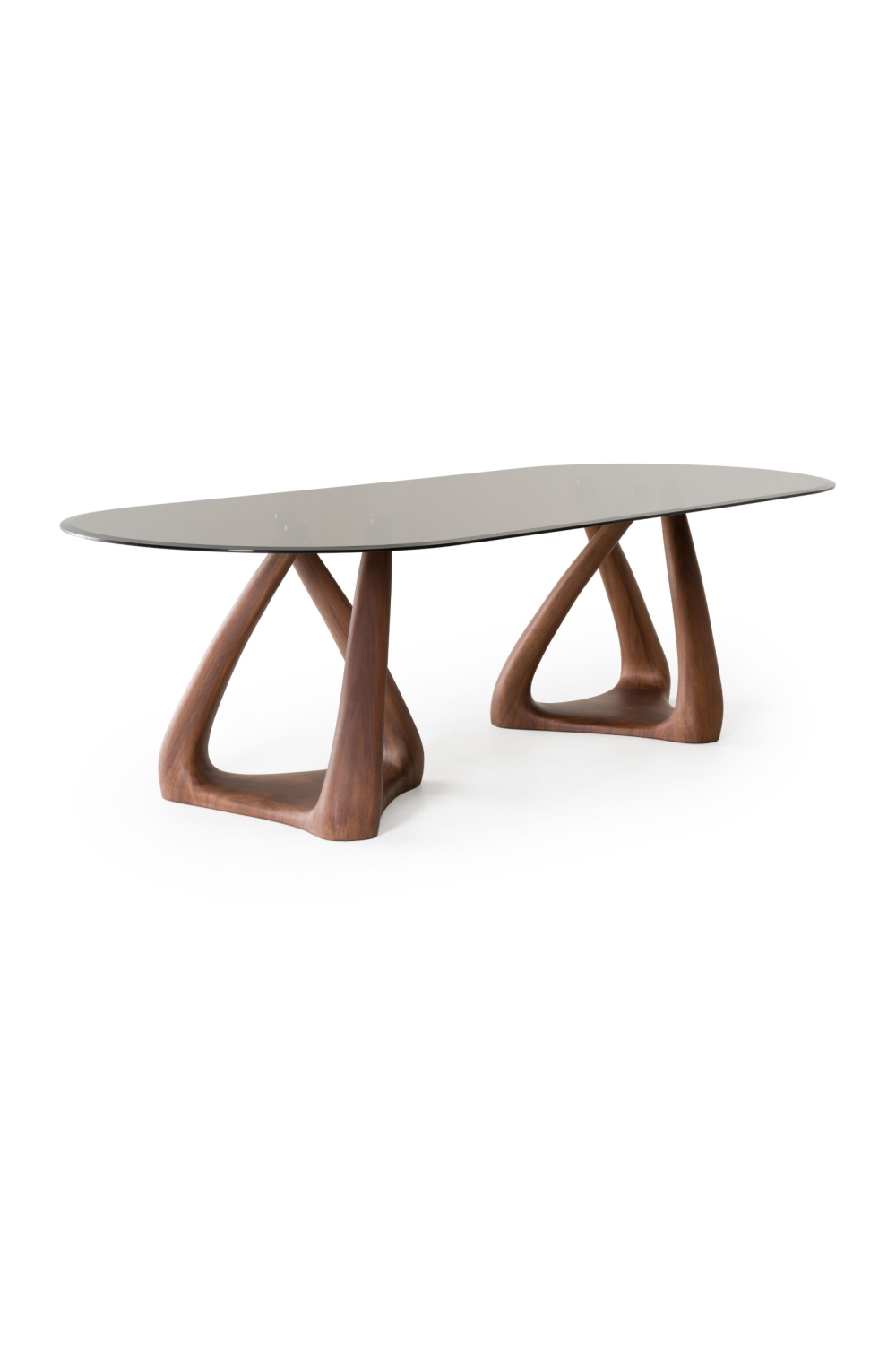 Gray Glass Oval Dining Table | OROA Modern Christine | Oroa.com