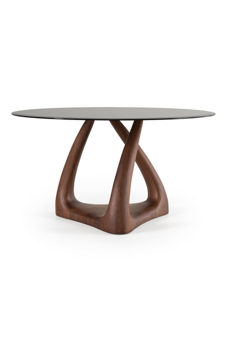 Gray Glass Round Dining Table | OROA Modern Christine | Oroa.com