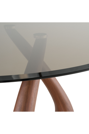 Gray Glass Round Dining Table | OROA Modern Christine | Oroa.com