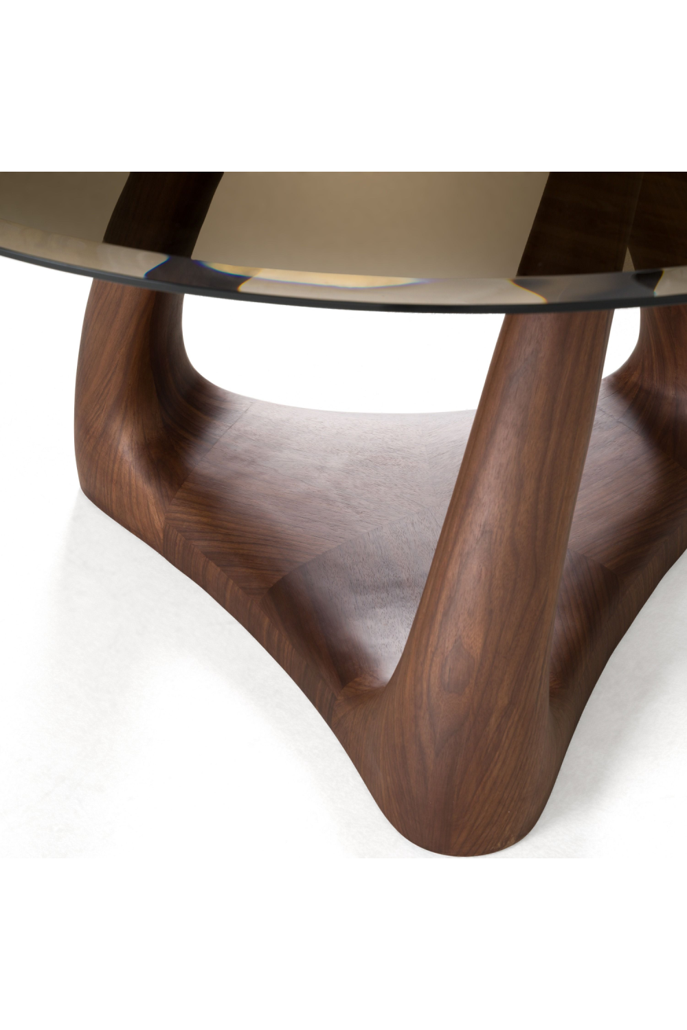 Gray Glass Round Dining Table | OROA Modern Christine | Oroa.com