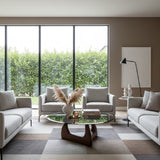 Round Gray Glass Coffee Table | OROA Modern Christine | Oroa.com