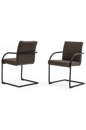 Vegan Leather Cantilevered Dining Chair | OROA Modern Ivey | Oroa.com